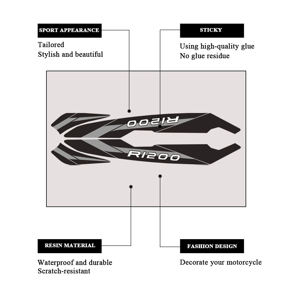 กันน้ํารถจักรยานยนต์สติกเกอร์อุปกรณ์เสริมกรอบด้านหน้าสําหรับ BMW R 1200 GS R1200GS R1200 GS 1200GS 2013 2014 2015 2016 2017