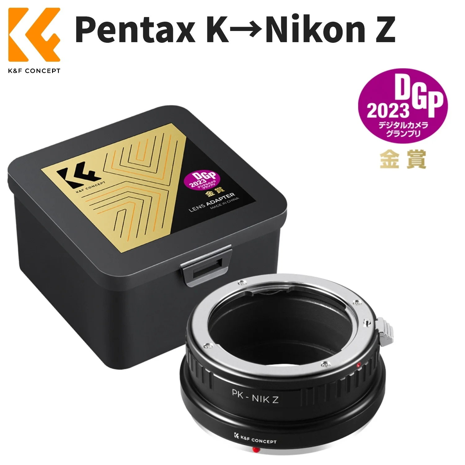 

K&F CONCEPT PK-NIK Z Camera Lens Mount Adapter for Pentax K PK Lenses to Nikon Z6 Z7 Mount Cameras Body Manual Infinity Focus