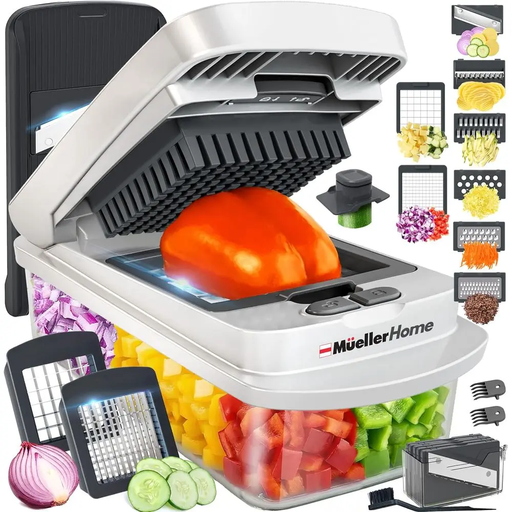 Original Pro Chopper since 2013 Vegetable Chopper Mandoline Slicer, 8 Blade Veggie Chopper Onion Vegetable Cutter with Container