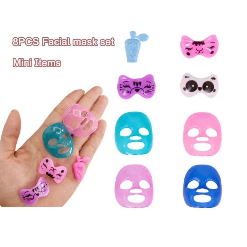 Handmade Bathrobe for 11.5in/30cm Dolls Cute Mini Items Facial Mask Hair Accessories Set Miniatures Toys for Girls Playset