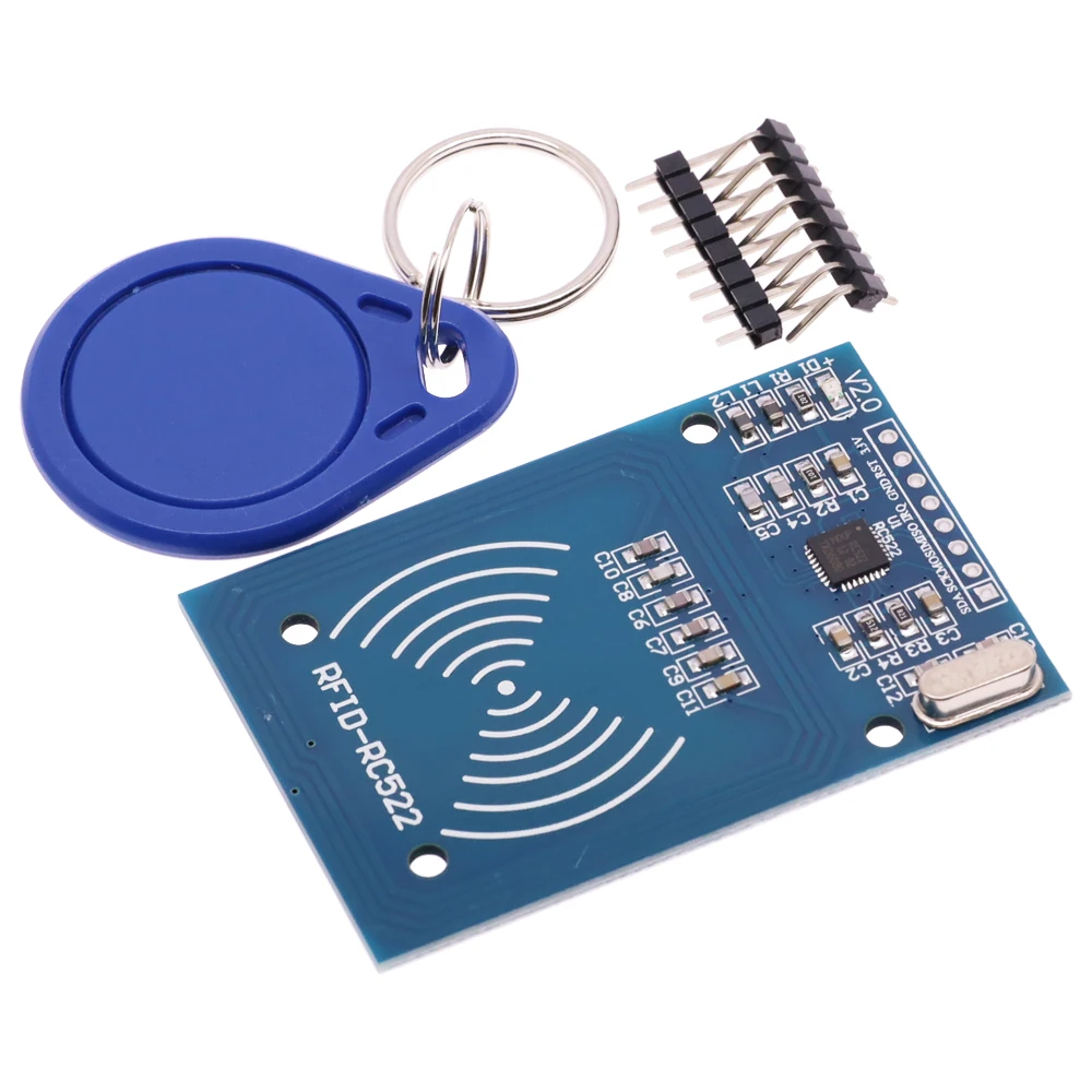 Módulo sem fio RFID IC para Arduino, MFRC-522, RC-522, RC522, chave, SPI, gravador, leitor, cartão IC, módulo de proximidade