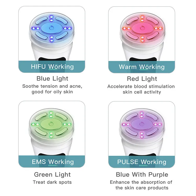 Mini Rechargeable  Microcurrent Facial Massage  Rejuvenation Heat Therapy Beauty Device Mini Face Cleansing Machine