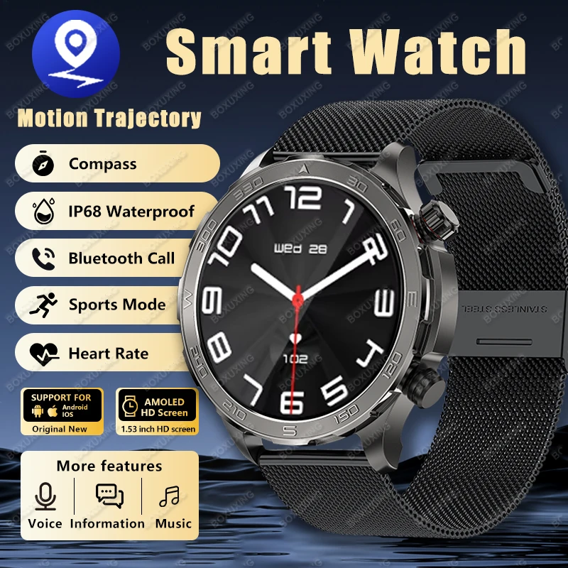 

2026 NEW T-Rex3 Ultra Smart Watches Outdoors GPS Track Heart Rate Monitor Bluetooth Call IP68 Waterproof Smart Watches Men Women