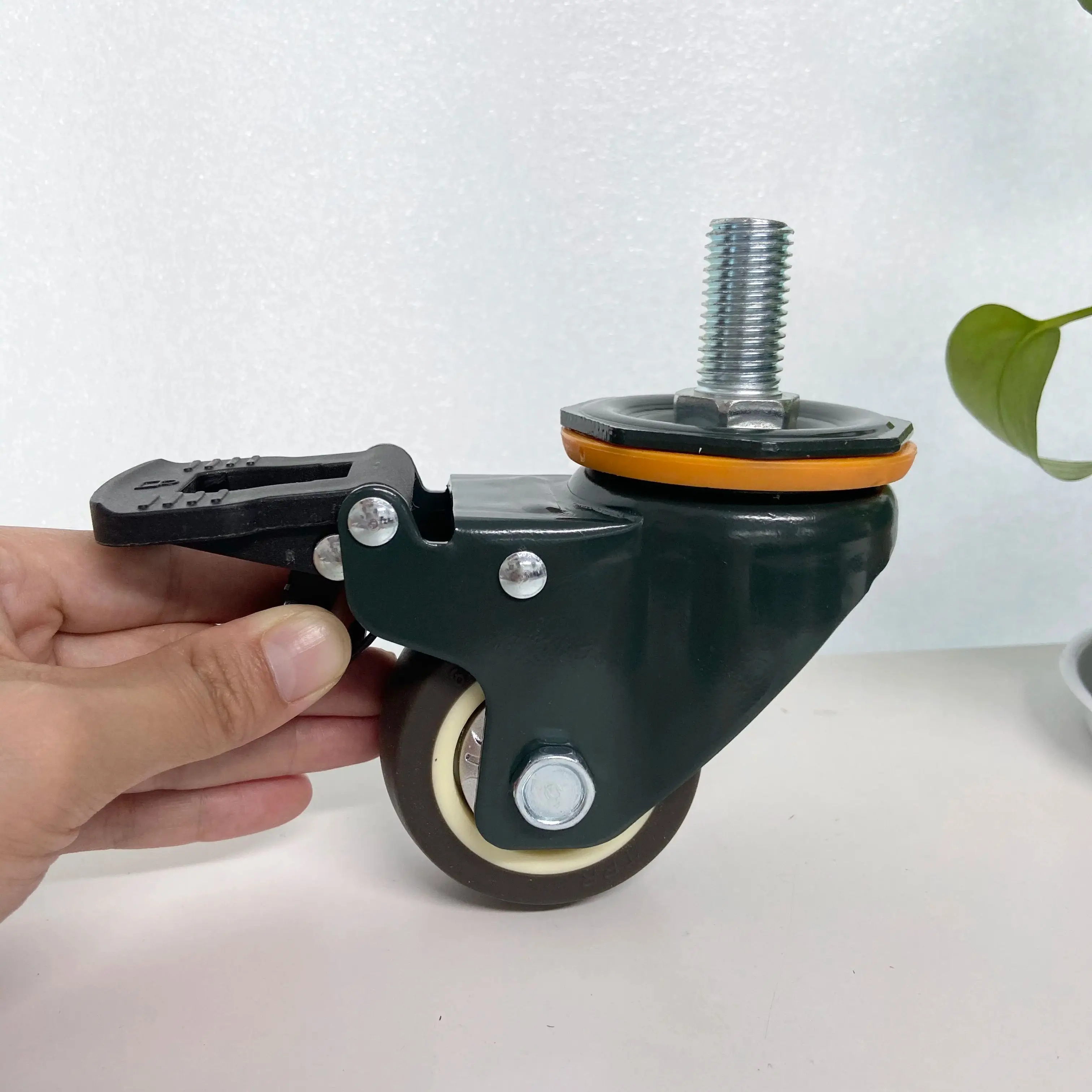 2.5 Inch Universal Wheel with Brake - alternate angle