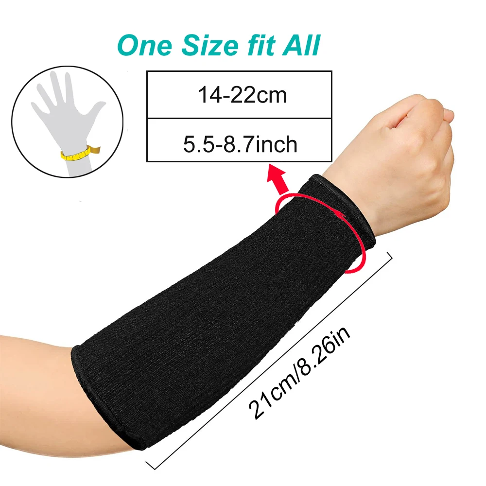 1Pair Arm Protectors for Thin Skin,Cut Resistant Forearm Sleeve Arm Protection Sleeves Level 5 Protection Sleeves for Men Women