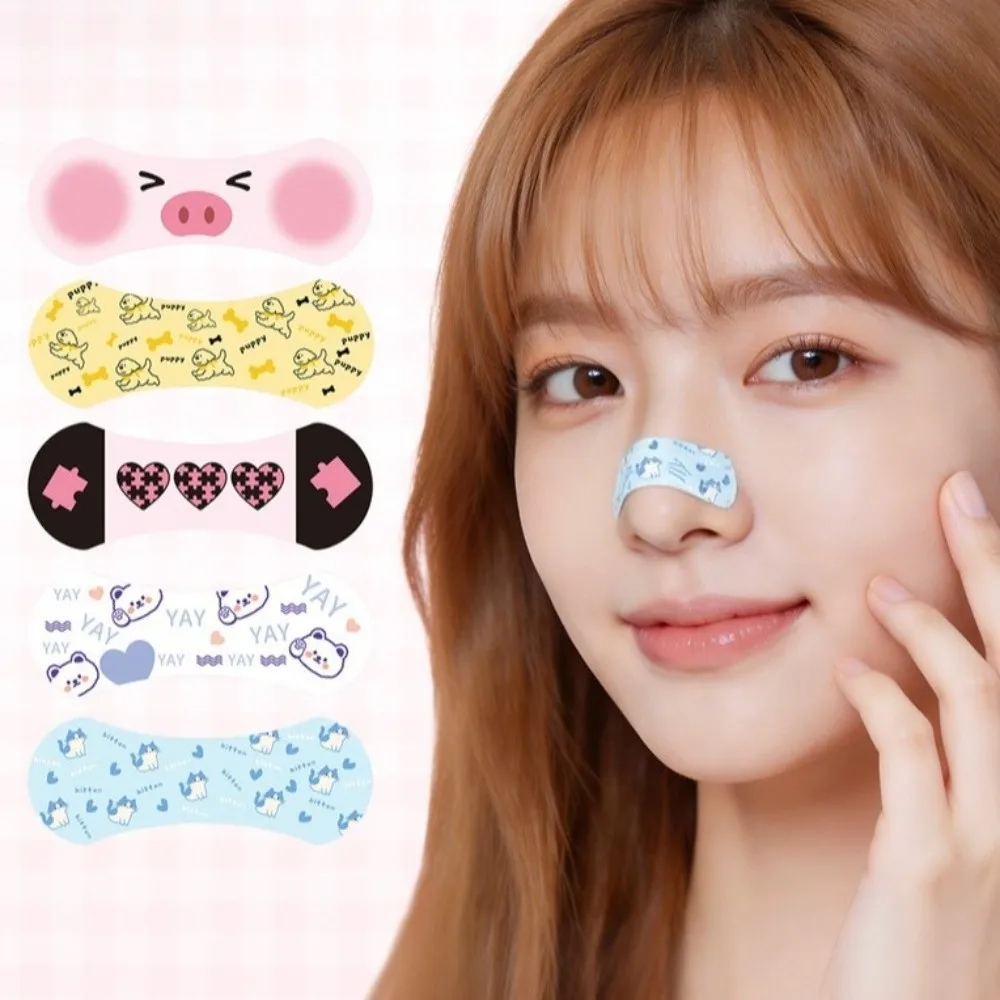 10/20/30/50Pcs Reusable Nose Shaping Stickers Adjustable Cute Design Nose Reshaping Tape Cuttable Elongated Exquisite Result