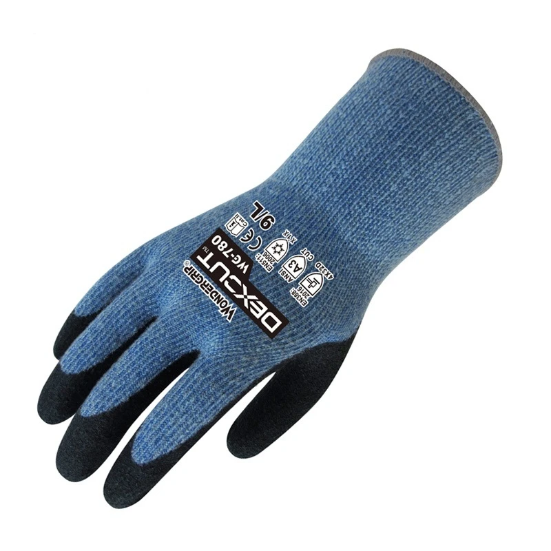 Wonder Grip-guantes de trabajo de seguridad resistentes al frío, nivel A3/D, con revestimiento de Palma de nitrilo, de punto suave, de calibre 10, 1 par