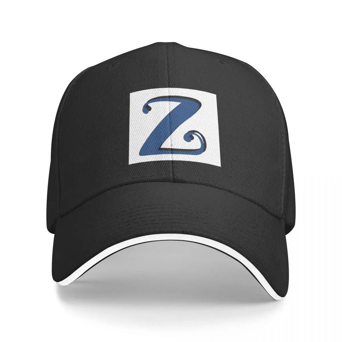 Letter Z blue initial monogram z alphabet Z Baseball Cap Snapback Cap Custom Cap Caps For Women Men's