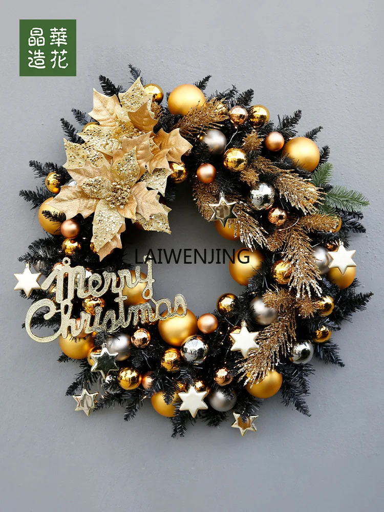 MJY Christmas wreath ring door hanging door decoration rattan wreath Christmas wreath