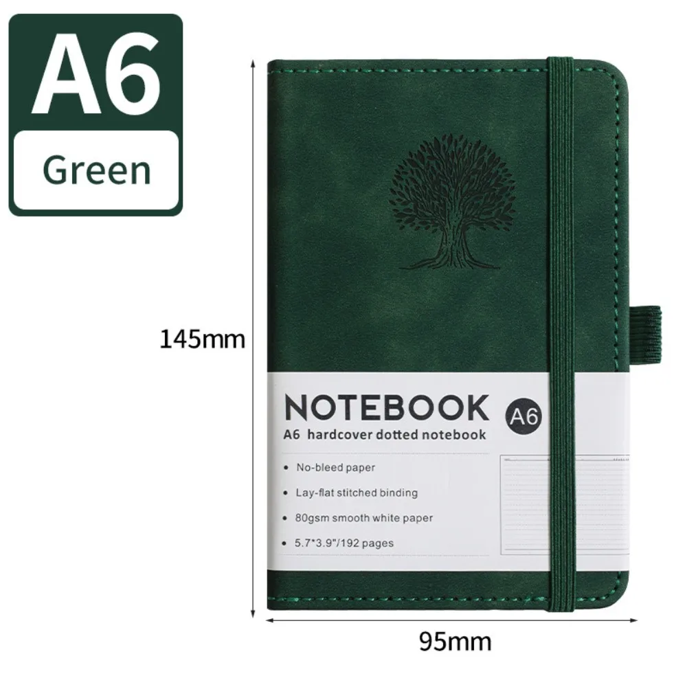 Thickened A6 Notebook 192 Pages Horizontal Line Inner Page Notepad Flip Over Design Exercise Book School Office Supplies