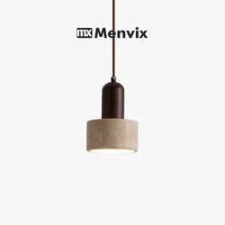 Nordic Solid Wood Stone Pendant Light Modern Chandelier For Dining Room Kitchen Island Bedside Home Decor Hanging Ceiling Lamps