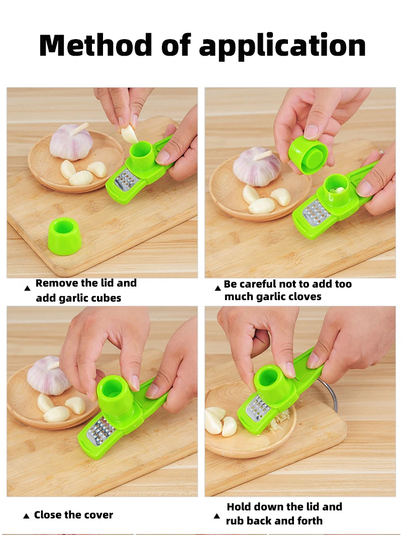 1pcs Garlic Press Crusher Manual Mincer Chopping Tool Home Garlic Masher Kitchen Ginger Garlic Grinding Grater Kitchen tools