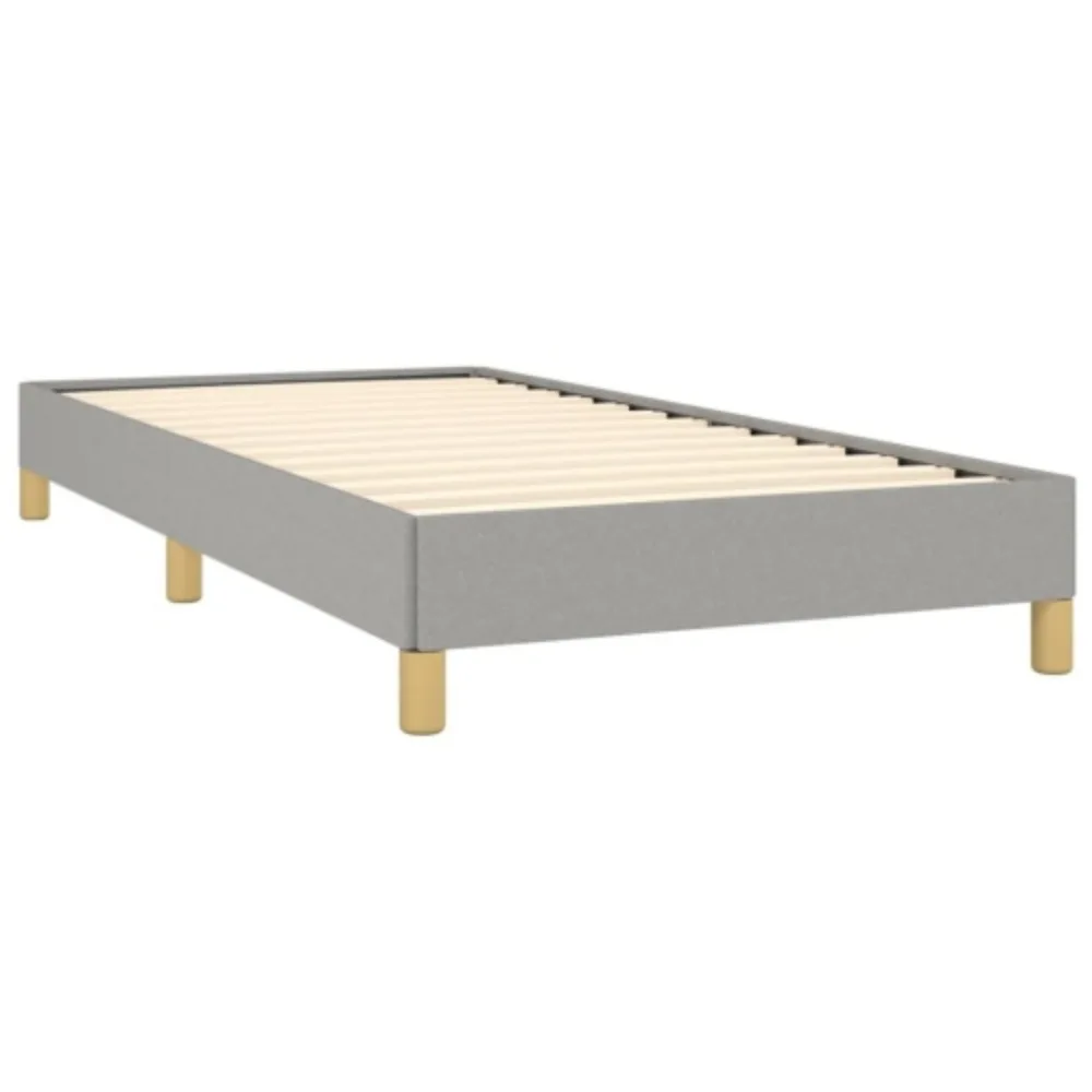 Light Grey Twin tecido cama Frame, 100x190 cm