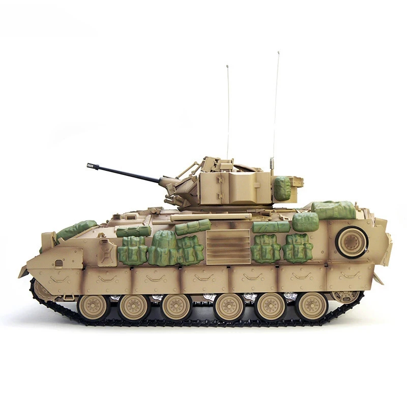 Tongde 1:16 USA M2A2 Bradley RC Battle TANK อินฟราเรด Battle ระบบจําลองเสียงไฟฟ้าถังของเล่นกลางแจ้ง