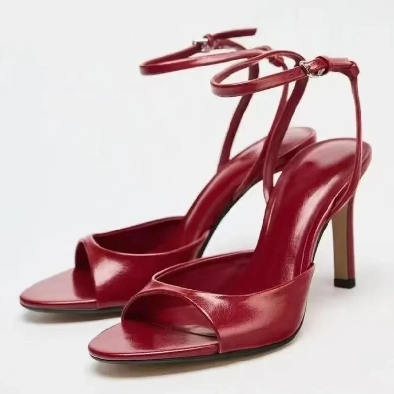 

Сексуальные брендовые женские туфли на высоком каблуке, новые летние туфли-лодочки с ремешком на щиколотке, элегантная обувь для банкета и вечеринки, модельерские сандалии, женские таконы