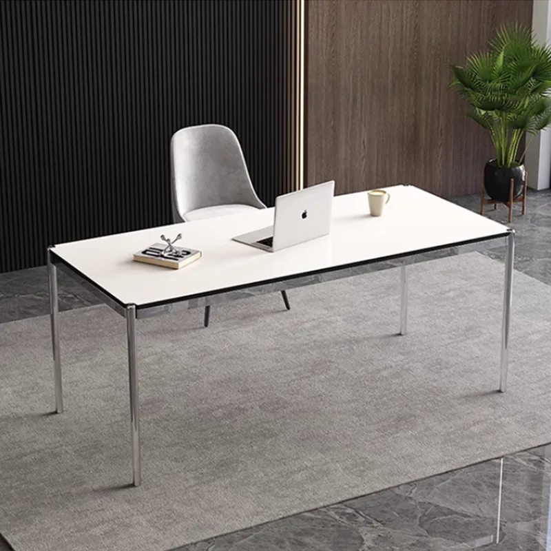 Meja Kantor Minimalis Estetis, Meja Komputer Eksekutif Berdiri, Meja Resepsionis Kantor, Desain Display, Escrivaninha, Perabot Rumah