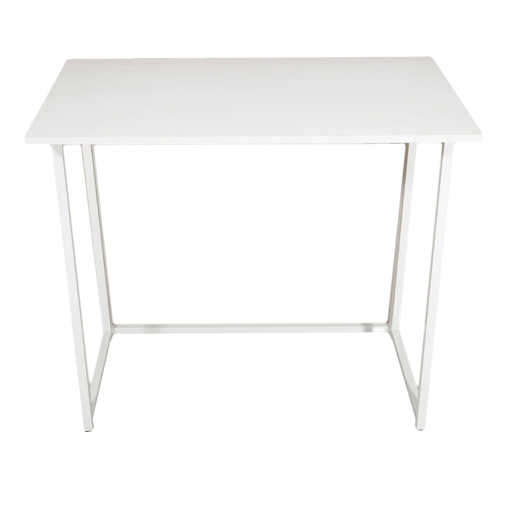 

White, Particleboard Triamine, Steel Pipe, Computer Desk, Foldable N201