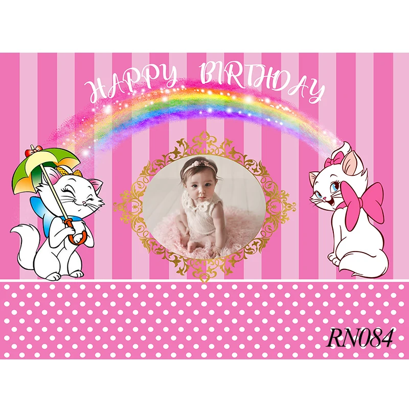 خلفية ديزني ماري أريستاتس ماري كات لحفلات أعياد ميلاد الأطفال والبنات من الفينيل صور خلفية جدارية مخصصة