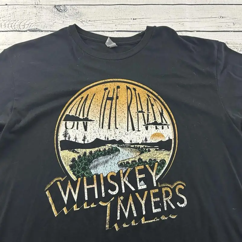 Whiskey Myers On The River T Shirt Cotton Black Men S 4XL FR468
