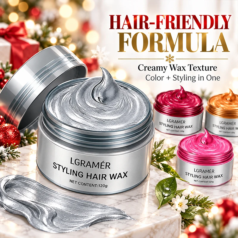 Christmas Temporary Hair Color Wax 9 Vibrant Shades Washable Hair Styling Paste Instant Hair Dye For Men Women Party Cosplay