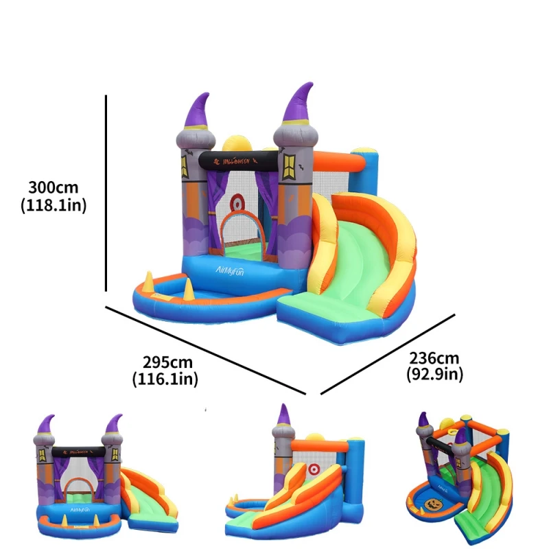 Inflatable indoor children's playground equipment jump bed slide outdoor large bouncy castle trampoline