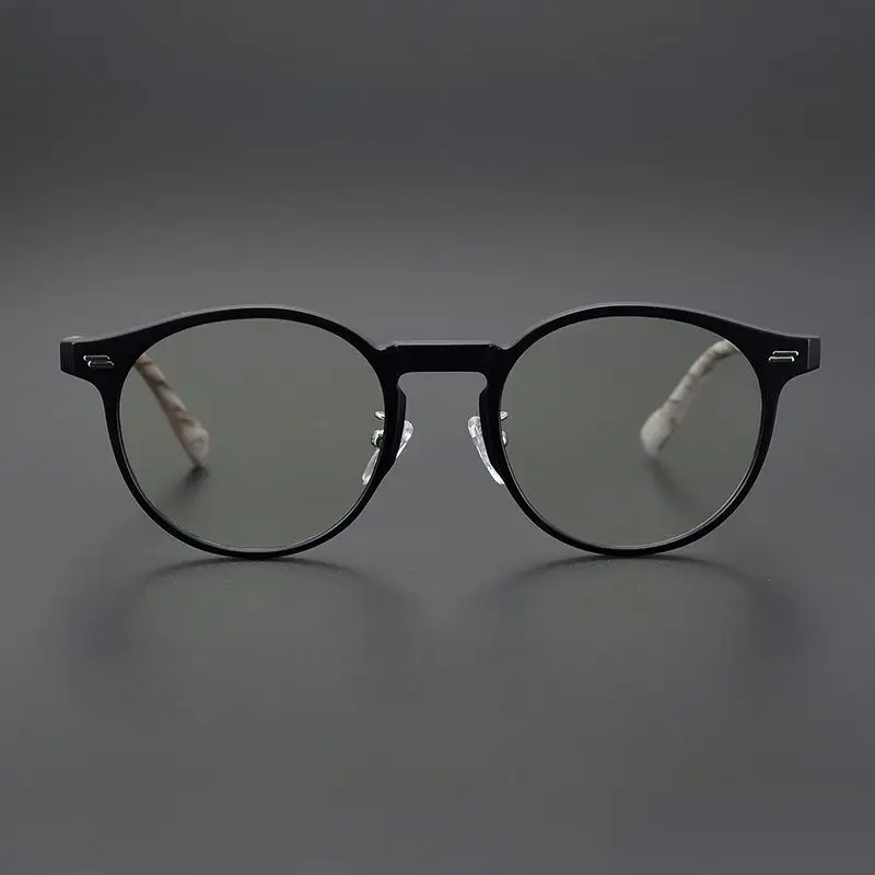 Japanese vintage Glasses frame Frosted round Eyeglasses Imitation Wood Men Eyeglasses Frame Mirror Myopia Women Eyeglass Frame