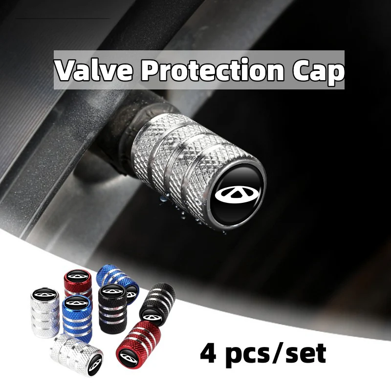 4pcs Car Wheel Tire Valve Protection Cap Dustproof Accessories For Chery QQ Tiggo 3 5 T11 A1 A3 A5 Amulet M11 Eastar Elara IQ