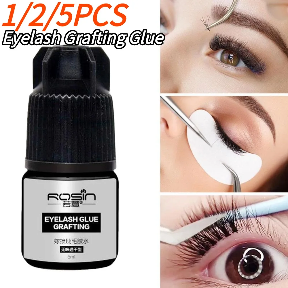 1/2/5 sztuk klej do przeszczepiania rzęs cienki przezroczysty miękki klej przezroczysty bez śladu niewidoczne przeszczepianie dobry klej lepkości