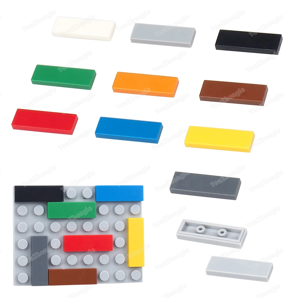 63864 Bouwsteen 1x3 Dots Low Board Tegels Accessoires Kleine Deeltjes Model Figuren Scènes Militaire Stad Kind Geschenken diy Speelgoed