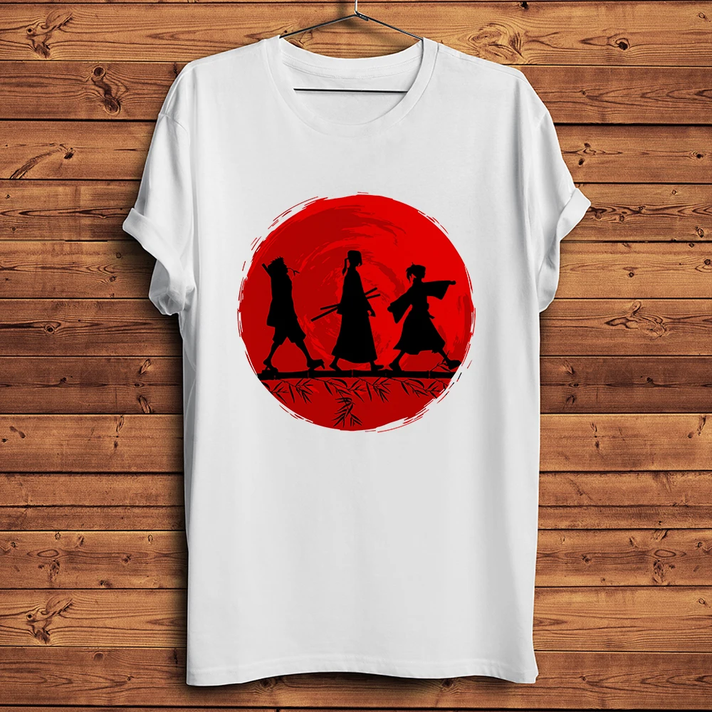 manga Samurai Champloo Fuu Jin Mugen funny anime tshirt men white short sleeve casual homme t shirt unisex streetwear tee