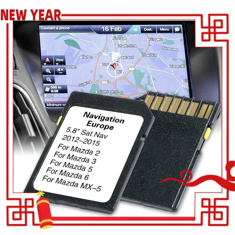 

8GB AVN1 units Navigation Navi SD Card Europe Britain Maps NVA-SD8110EU 2023/2024 Latest for Mazda 2/3/5/6/MX-5 Car GPS