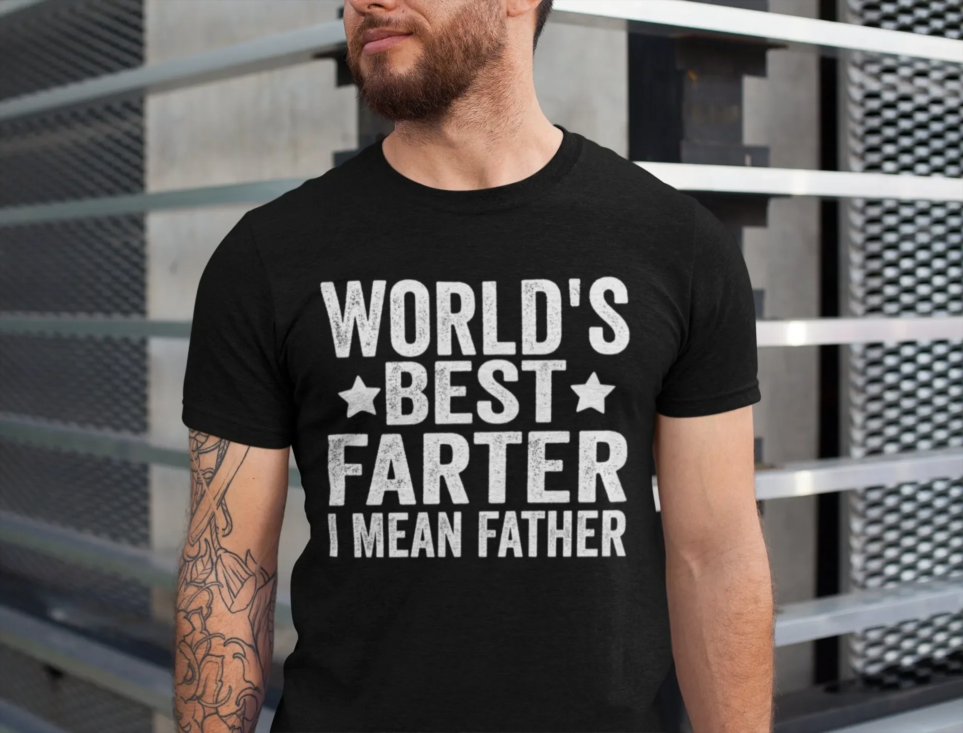 

World s Best Farter I Mean Father T Shirt Funny Fathers Day Husband Humor for Men Dad