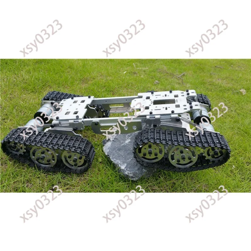 Tracked All-terrain Robot Chassis, 4WD Smart Tank Car, Heavy Duty 12KG Load Capacity Experimental Module