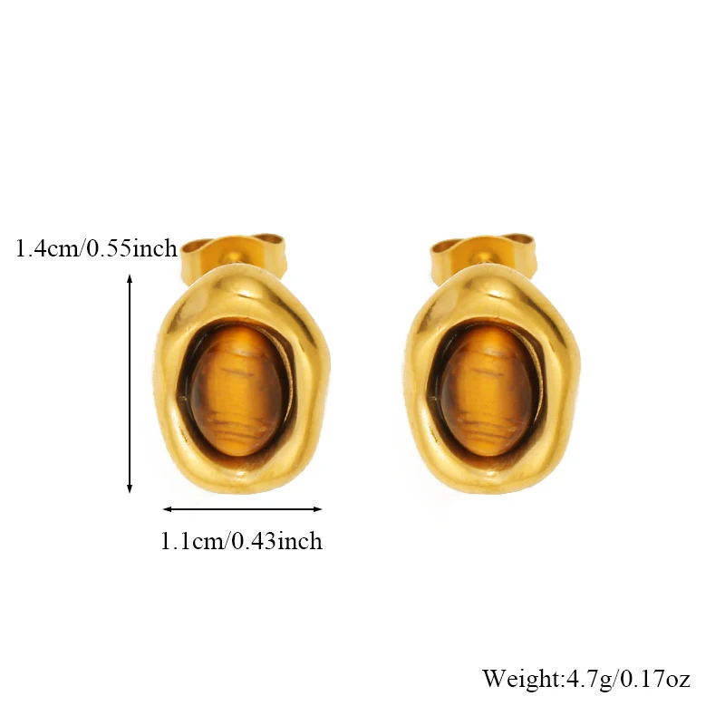 EILIECK 316L Edelstahl Tropfenförmiges Herz Halskette Armband Ohrringe Set für Frauen Trendiger Goldener Schimmer Wasserdichter Schmuck Geschenk – Detail 9