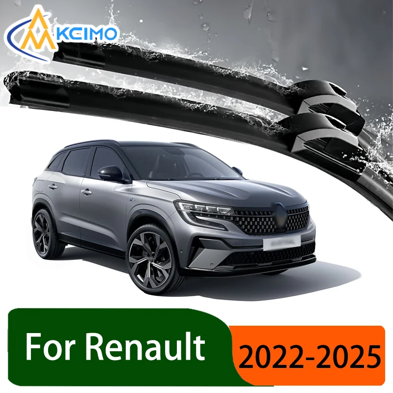 

Silent Black Front Rear Wiper Blades Set for Renault Austral HHN 2022-2025 Auto Windscreen Windshield Window Wiper Accessories