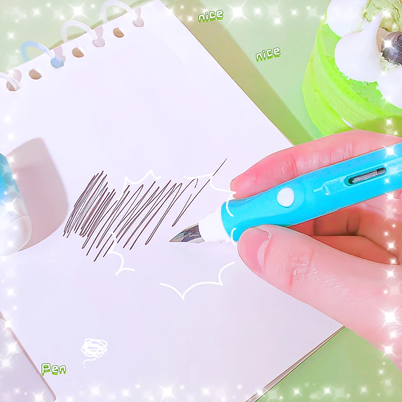 school acsesories cute smile ink pen back to school supplies high quality fountain pen Writing Pens office kawaii Stationery