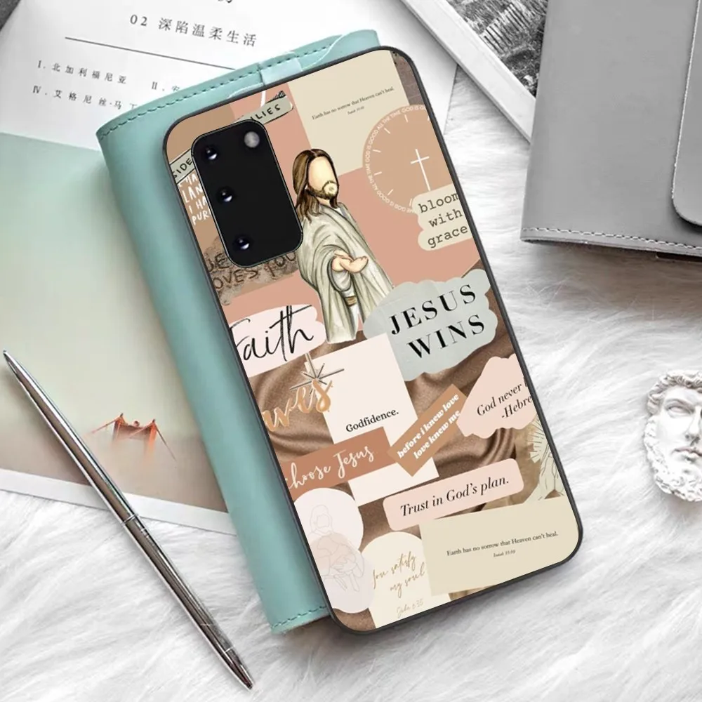 Faith Christian Religious Jesus Phone Case For Samsung S 9 10 20 21 22 23 30 23plus lite Ultra FE S10lite Fundas