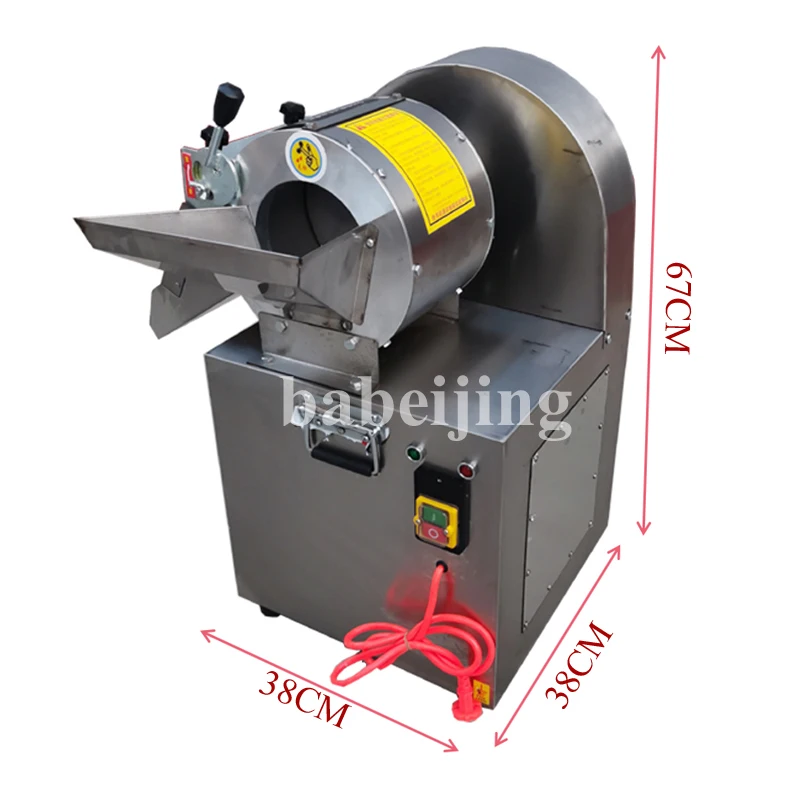 Máquina cortadora en cubitos multifuncional, cortadora de verduras de acero inoxidable, cortadora en espiral de 220V