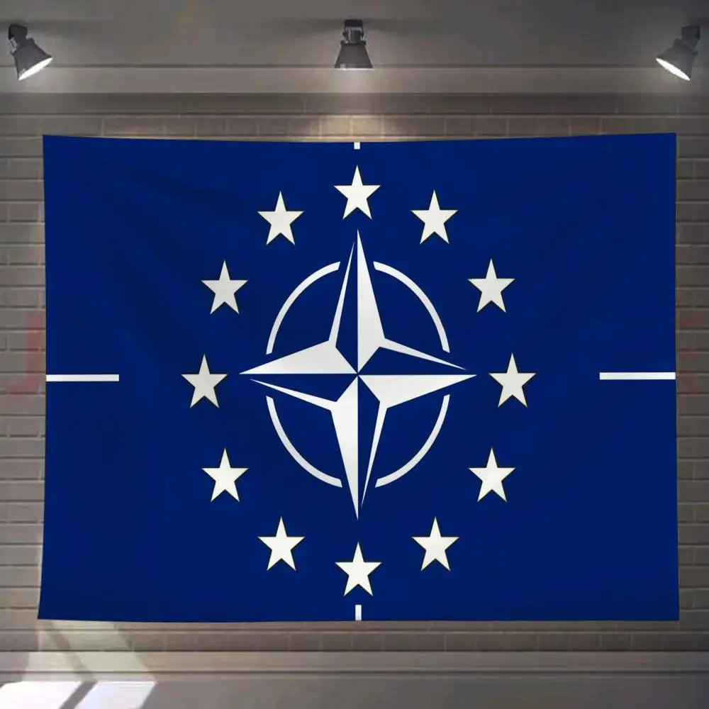 North Atlantic Treaty NATO Tapestry Custom Living Bedroom Party Dormitory interior Wall bohemian Decoration Attached clip