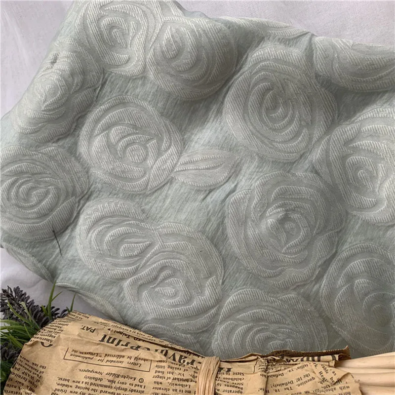 100X148Cm Organza Semi Transparan Kain Bunga Jacquard untuk Gaun Jahit Tas Bantal Pola Tambal Sulam Kain Garmen Cheongsam