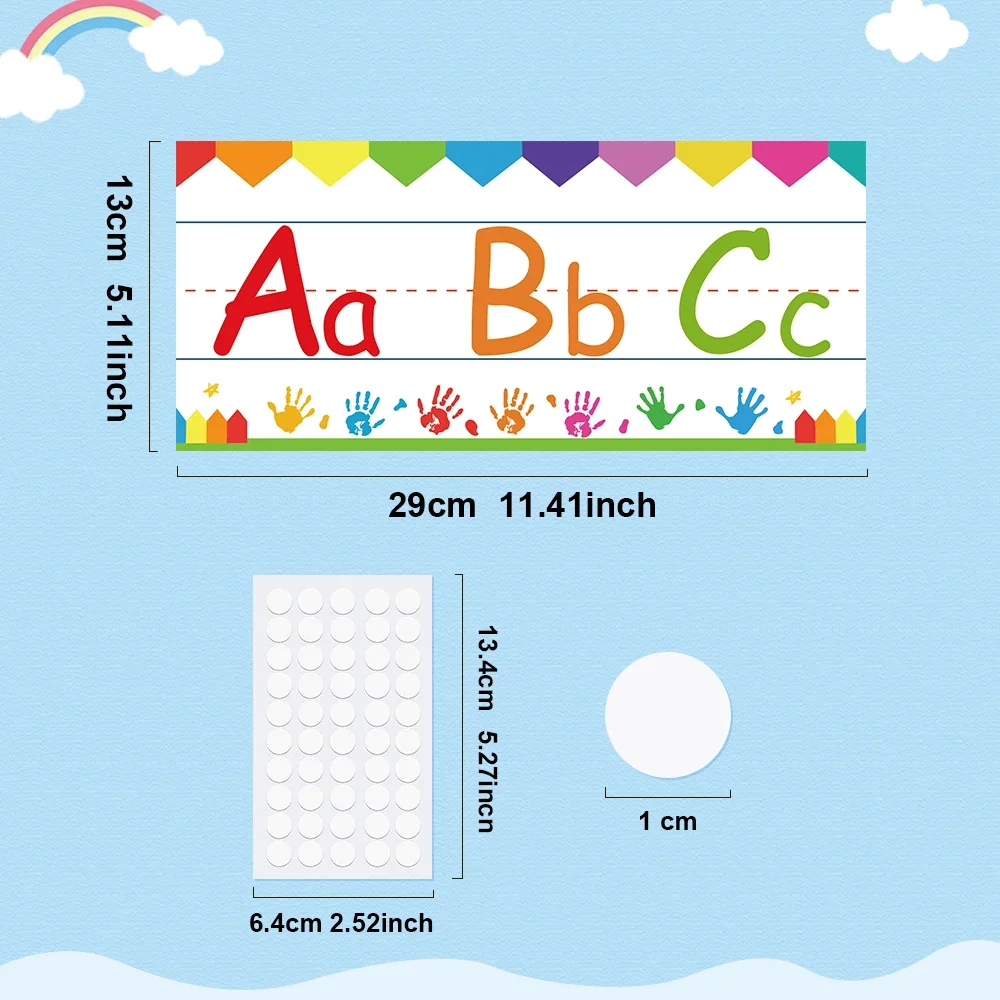 Kid Abc 26 Letters & Number Wall Cards Kindergarten Classroom Decorations baby Learning Poster Wall Decal Poster Mural