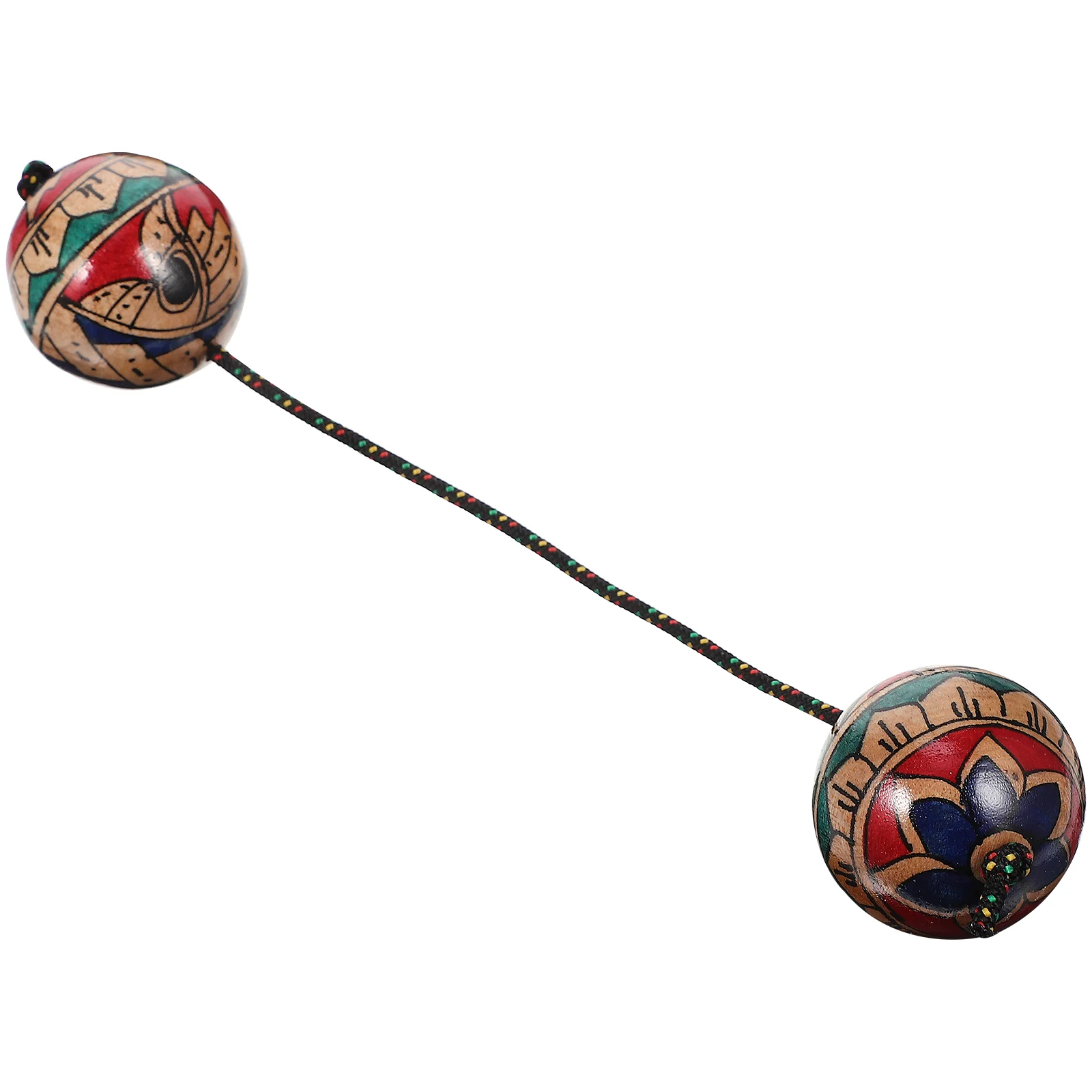 Hand Drawn Maracas One-handed Rhythmic Ball Punching Toy Kasha Musical Instrument Iron Sand Playing Instruments Child