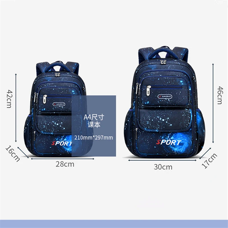 Starry Sky Print Backpack School Bag Back Pack For Boy Kid Teenager Schoolbag Male Primary Bookbag Bagpack Book Teen mochila