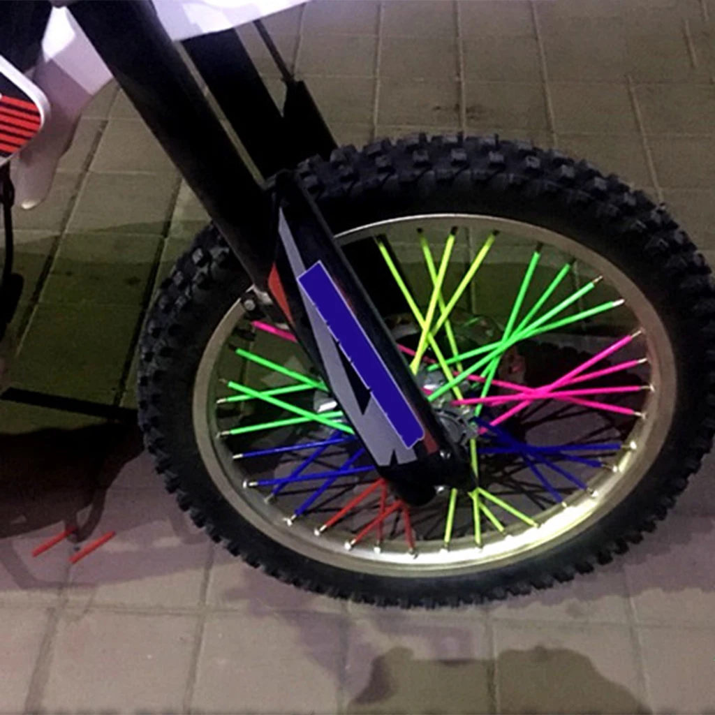 Motocross Spoke Wraps Durable Wheel Rim Skin Cover for Off Road Motorcycle 49cc to 250cc
