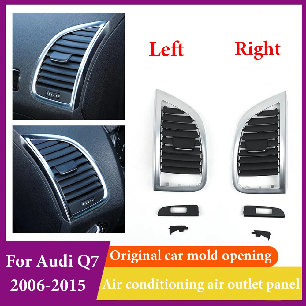 Car Front Dashboard Left Right Air Conditioning Heater AC Vent Outlet Grille Panel For Audi Q7 2006 2007 2008 2009 2010-2015