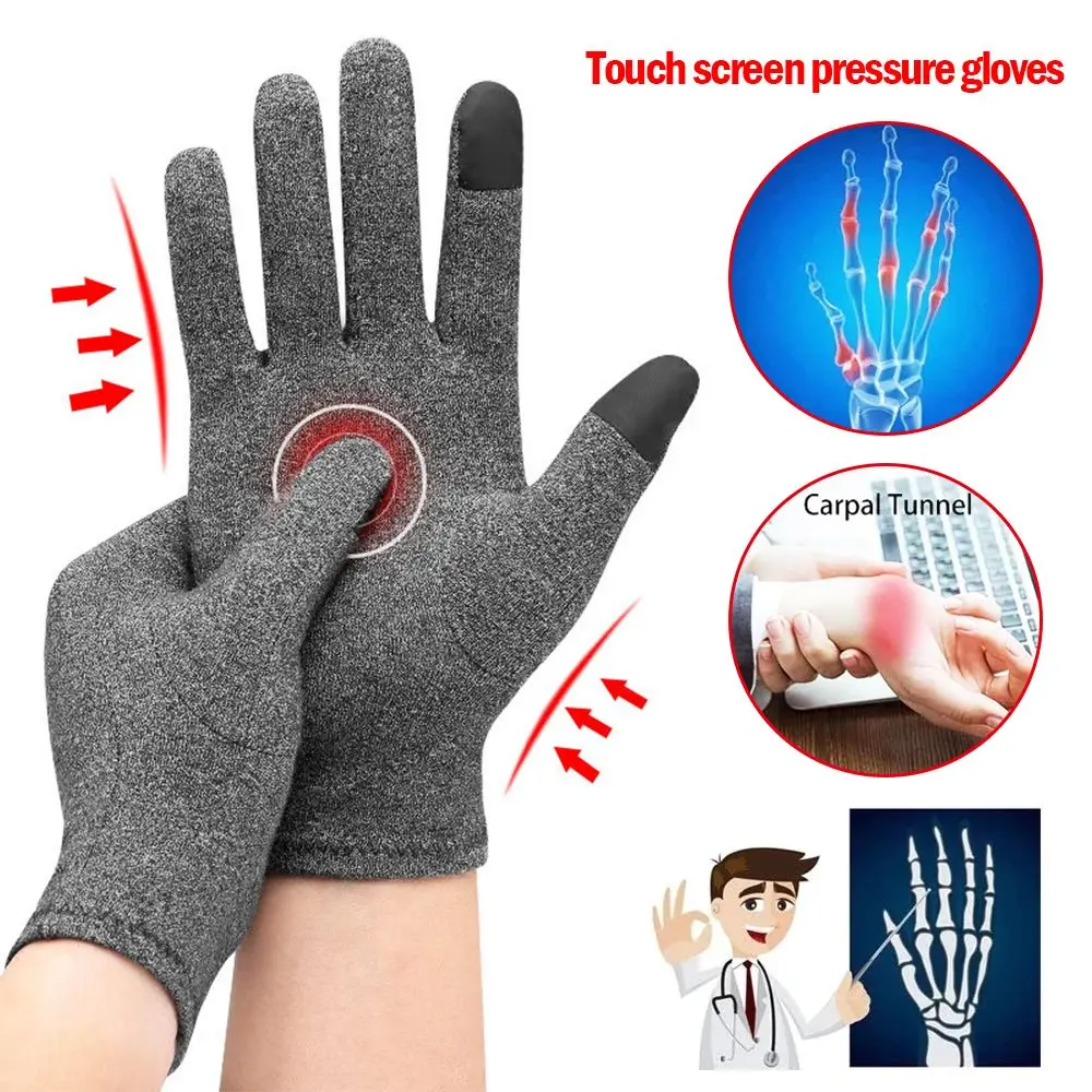 Relieve Joint Pain Rheumatoi Touch Screen Pressure Gloves Arthritis Gloves Magnetic Compression Gloves Cycling Mittens