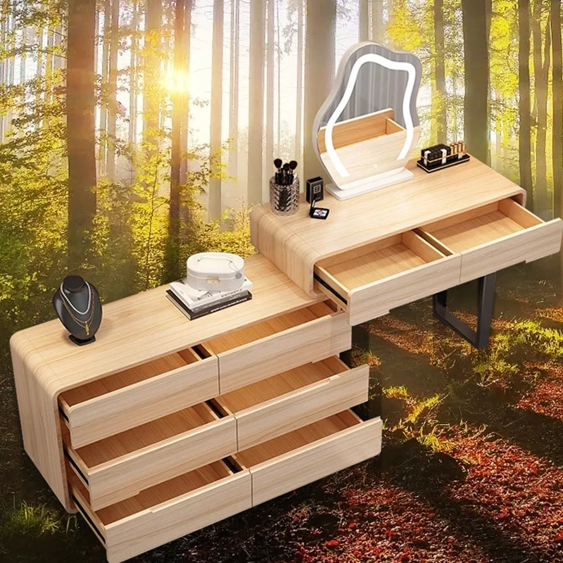 Tocador nórdico con espejo Para niños, organizador de ropa, mueble de cuarto Para dormitorio