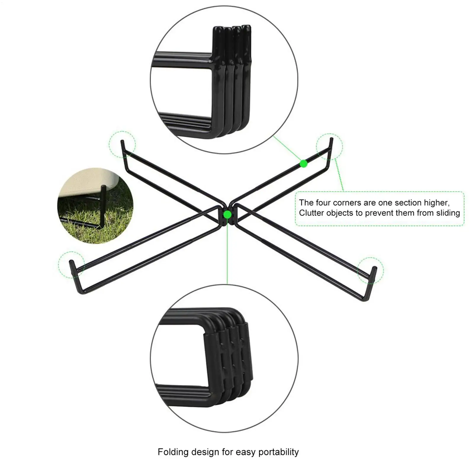 

Многофункциональная складная металлическая подставка для кемпинга, подставка для холодильника, подставка для ящика для льда, железный ящик для хранения, кронштейн, уличный ящик для хранения, полки