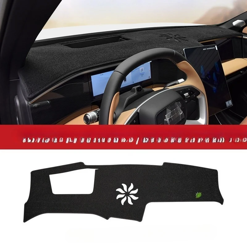 For Geely Galaxy L7 Dashboard Sun Shade Pad, Polyester Anti-Glare Dash Cover Protective Mat, Car Interior Dashboard Accessories