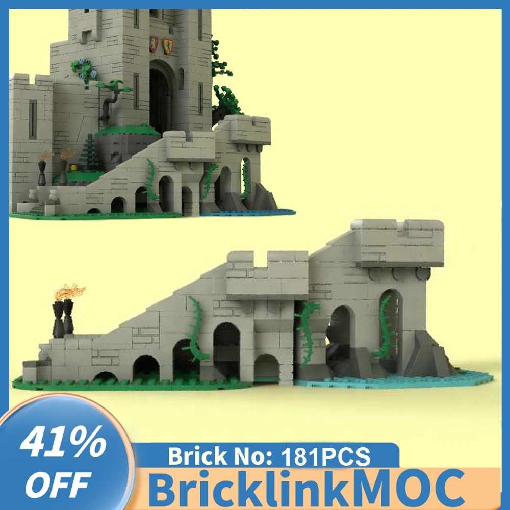 

181PCS European Medieval Street View Lion Knight's Castle Ramp model DIY creative ideas child Toy Birthday Gift blocks MOC-10305